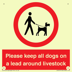 Please keep all dogs on a lead around livestock